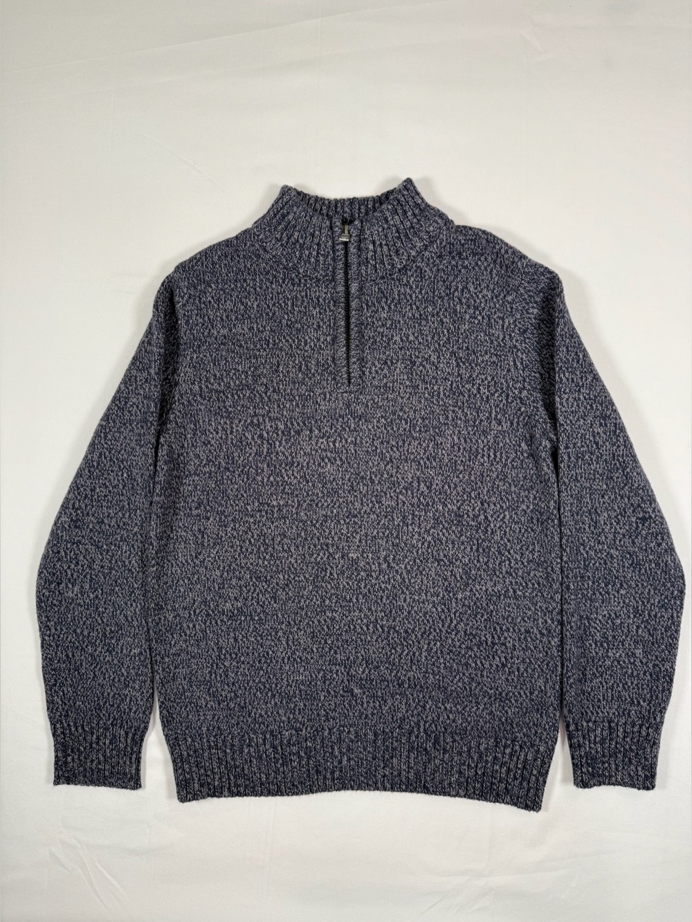 RUMI + RYDER Kids Quarter Zip Mock Neck Knit Sweater Gray Marled Size S 6-7